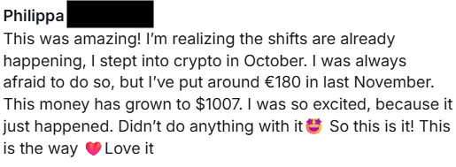 Member post from Philippa about money she had been afraid to move, and what it grew to.